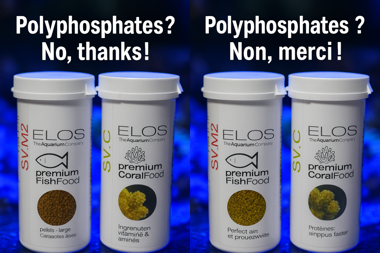 ELOS Reef Nutrition Bundle – SVM2 Fish Pellets + SVC Coral Food | No Phosphate